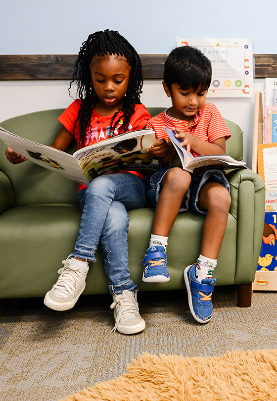 Kids with books
