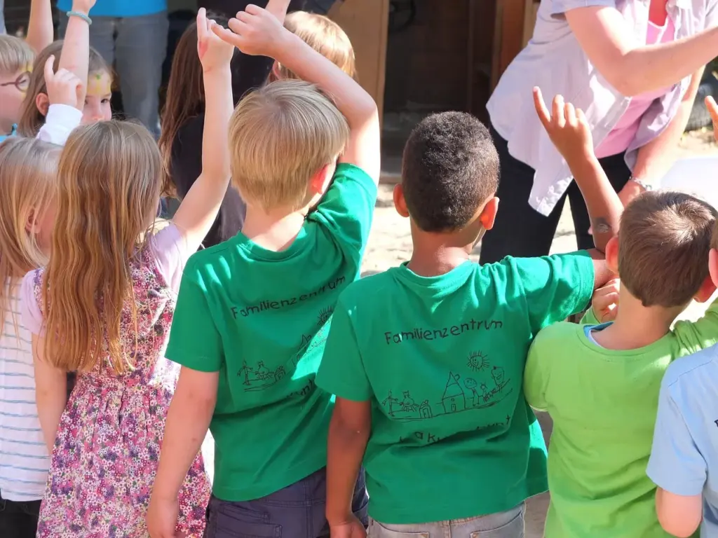 Ivy Kids students outside in an activity